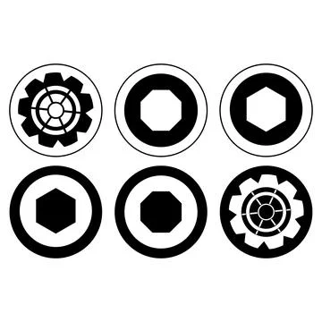 Construction and handyman tools vector icon set featuring dual style line a.. Stock Illustration