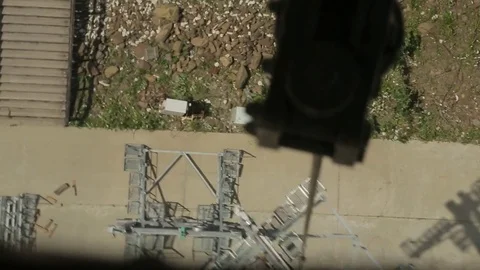 Construction and installation work, helicopter Stock Footage 73105016