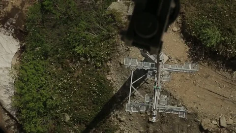 Construction and installation work, helicopter Stock Footage 73105034