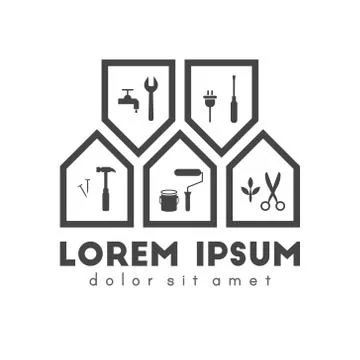 Construction and renovation concept Stock Illustration