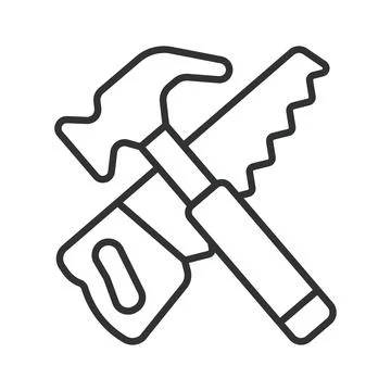 Construction and repair tools icon in line design. Tools, construction, repair Stock Illustration