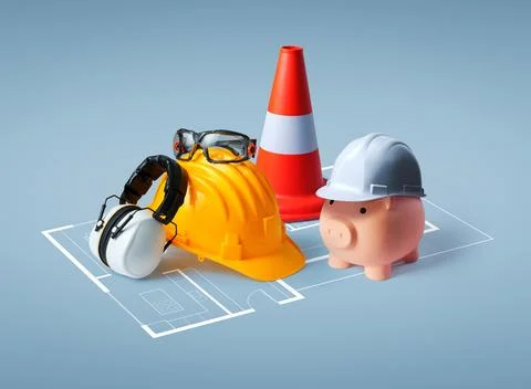 Construction and safety at work Stock Photos