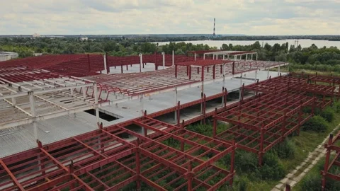 Construction and sky. Industrial. 库存影片 160908629