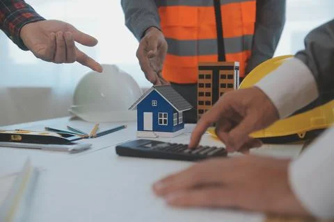 Construction and structure concept of Engineer or architect meeting for pro.. Stock Photos