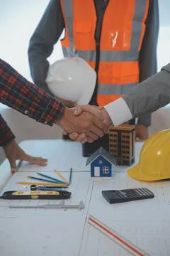 Construction and structure concept of Engineer or architect meeting for pro.. Foto stock