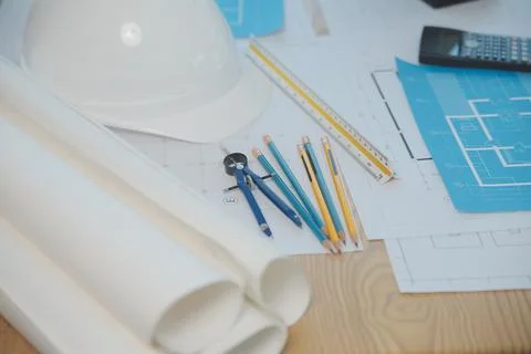 Construction and structure concept of Engineer or architect meeting for pro.. Stock Photos