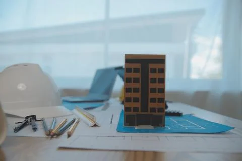 Construction and structure concept of Engineer or architect meeting for pro.. Stock Photos