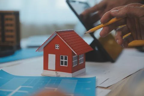 Construction and structure concept of Engineer or architect meeting for pro.. Stock Photos