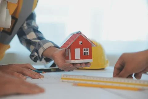 Construction and structure concept of Engineer or architect meeting for pro.. Stock Photos