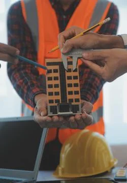 Construction and structure concept of Engineer or architect meeting for pro.. Stock Photos