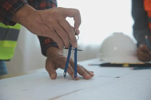 Construction and structure concept of Engineer or architect meeting for pro.. Foto stock