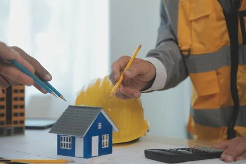 Construction and structure concept of Engineer or architect meeting for pro.. Stock Photos