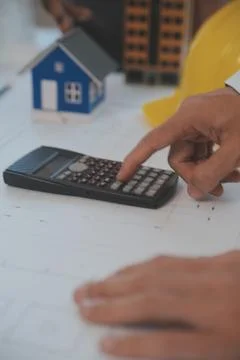 Construction and structure concept of Engineer or architect meeting for pro.. Stock Photos