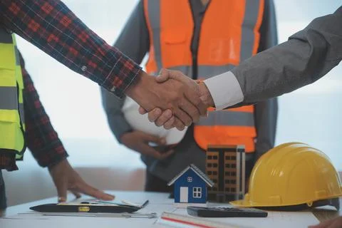 Construction and structure concept of Engineer or architect meeting for pro.. Stock-Fotos