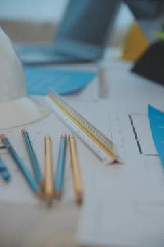 Construction and structure concept of Engineer or architect meeting for pro.. Stock Photos