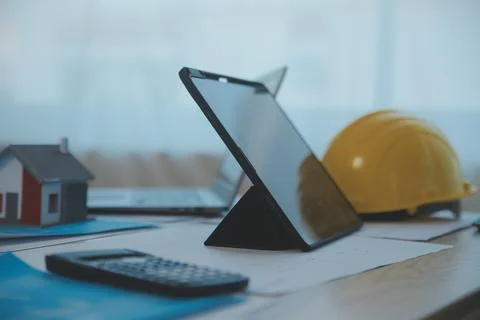 Construction and structure concept of Engineer or architect meeting for pro.. Stock Photos