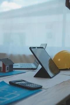 Construction and structure concept of Engineer or architect meeting for pro.. Stock Photos