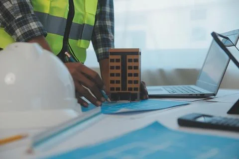 Construction and structure concept of Engineer or architect meeting for pro.. Stock Photos