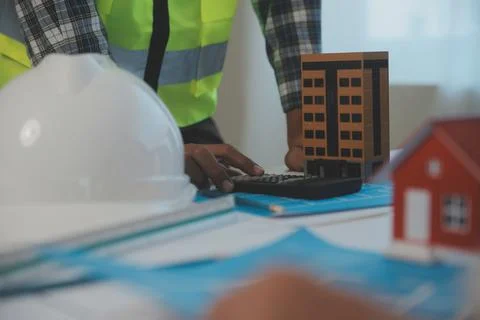 Construction and structure concept of Engineer or architect meeting for pro.. Stock Photos
