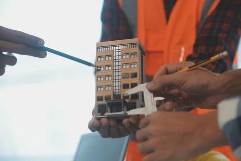 Construction and structure concept of Engineer or architect meeting for pro.. Foto stock