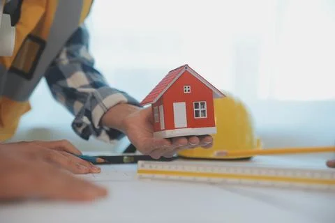 Construction and structure concept of Engineer or architect meeting for pro.. Stock Photos