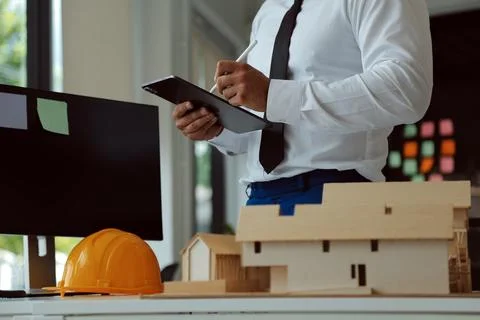 Construction and structure concept of Engineer or architect meeting for pro.. Stock Photos