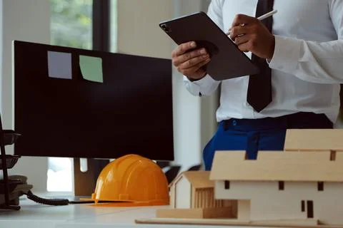 Construction and structure concept of Engineer or architect meeting for pro.. Stock Photos