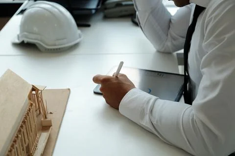 Construction and structure concept of Engineer or architect meeting for pro.. Stock Photos