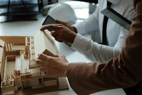 Construction and structure concept of Engineer or architect meeting for pro.. Stock Photos