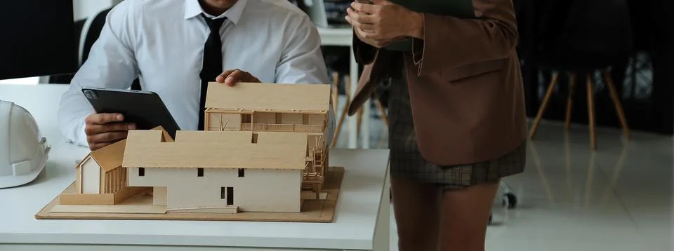 Construction and structure concept of Engineer or architect meeting for pro.. 스톡 사진