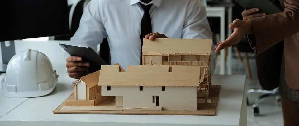 Construction and structure concept of Engineer or architect meeting for pro.. Stock Photos