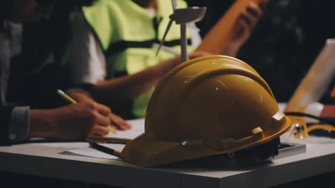 Construction and structure of Engineer or architect meeting for project wor.. Stock Footage 333275383