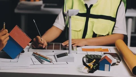 Construction and structure of Engineer or architect meeting for project wor.. Stock Footage 333275423