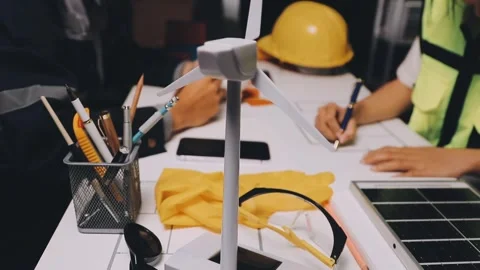 Construction and structure of Engineer or architect meeting for project wor.. Stock Footage 333275444