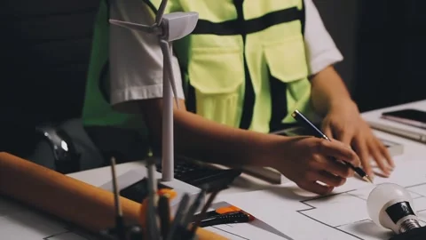 Construction and structure of Engineer or architect meeting for project wor.. Stock Footage 333275475
