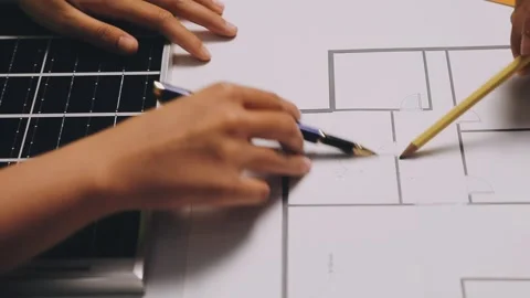 Construction and structure of Engineer or architect meeting for project wor.. Stock Footage 333275495