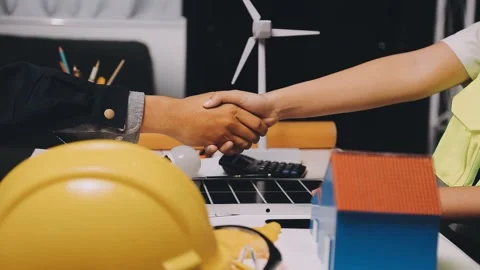 Construction and structure of Engineer or architect meeting for project wor.. Stock Footage 333275540