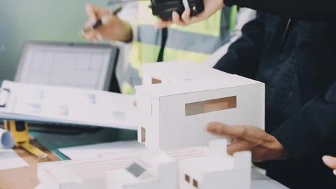 Construction and structure of Engineer or architect meeting for project wor.. Stock Footage 333275551