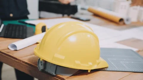 Construction and structure of Engineer or architect meeting for project wor.. Stock Footage 333275556