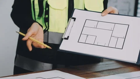 Construction and structure of Engineer or architect meeting for project wor.. Stock Footage 333275607