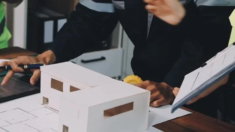 Construction and structure of Engineer or architect meeting for project wor.. Stock Footage 333275650