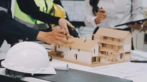 Construction and structure of Engineer or architect meeting for project wor.. Stock Footage 333275730