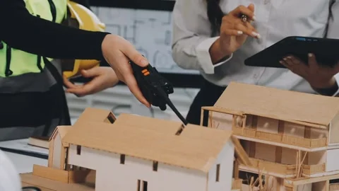 Construction and structure of Engineer or architect meeting for project wor.. Stock Footage 333275749