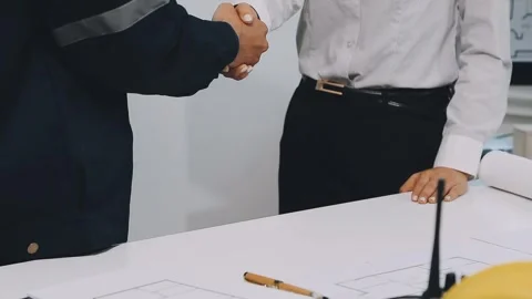 Construction and structure of Engineer or architect meeting for project wor.. Stock Footage 333275753