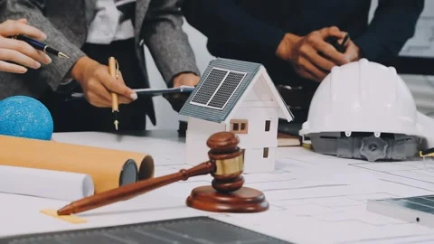 Construction and structure of Engineer or architect meeting for project wor.. Stock Footage 333275773