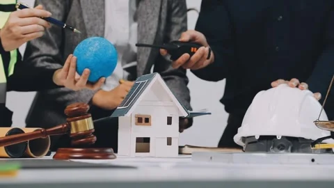 Construction and structure of Engineer or architect meeting for project wor.. Stock Footage 333275780