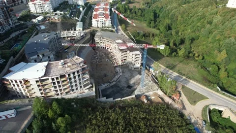 Construction and tower crane Stock Footage 219896186