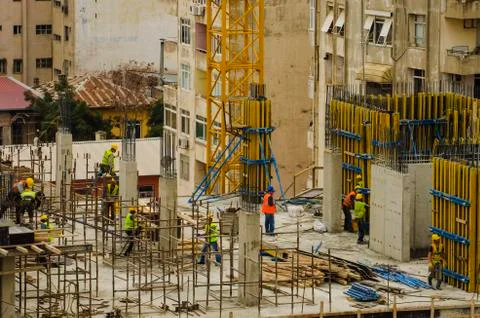 Construction and workers Stock Photos