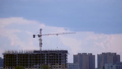 Construction of an apartment building Stock Footage 131207439