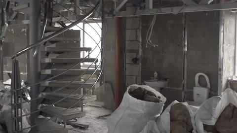 Construction in the apartment Stock Footage 90241177